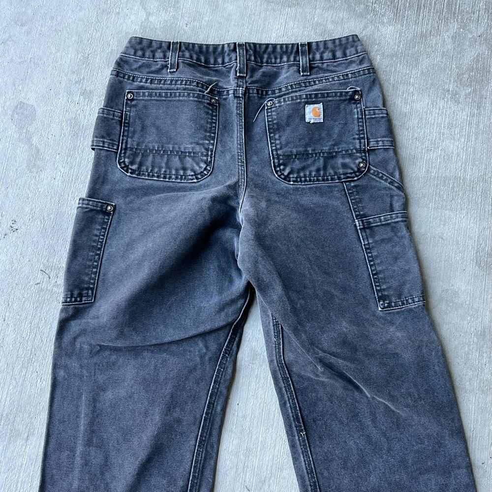 Carhartt WOMENS black double knee work wear carpenter pants - Picture 4 of 10